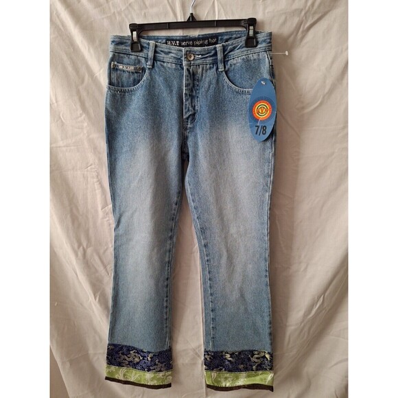 RVT Serve piping hot Women's Blue Jeans Size 7/8 ( 1471) - Picture 6 of 13